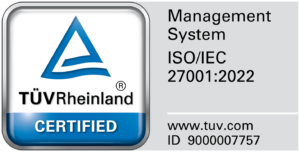 ISO/IEC 27001:2022 — TÜV Rheinland Certified